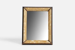 Italian Designer, Table Mirror, Copper, Mother of Pearl, Italy, 1940s
