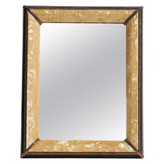 Designer italien, miroir de table, cuivre, nacre, Italie, années 1940
