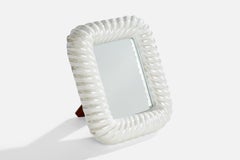 Italian Designer, Table Mirror, Resin, Wood, Italy, 1940s