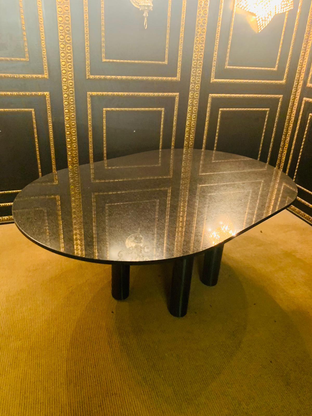 Italian Designer Table Star Galaxi Granite Dining Table Zanotta Italy For Sale 5