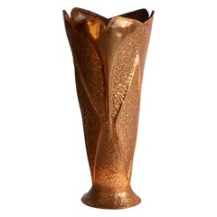 Italian Designer, Umbrella Stand, Copper, Italy, 1960s