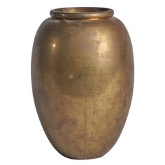 Italienische Designerin, Vase, Messing, Schweden, 1940er Jahre