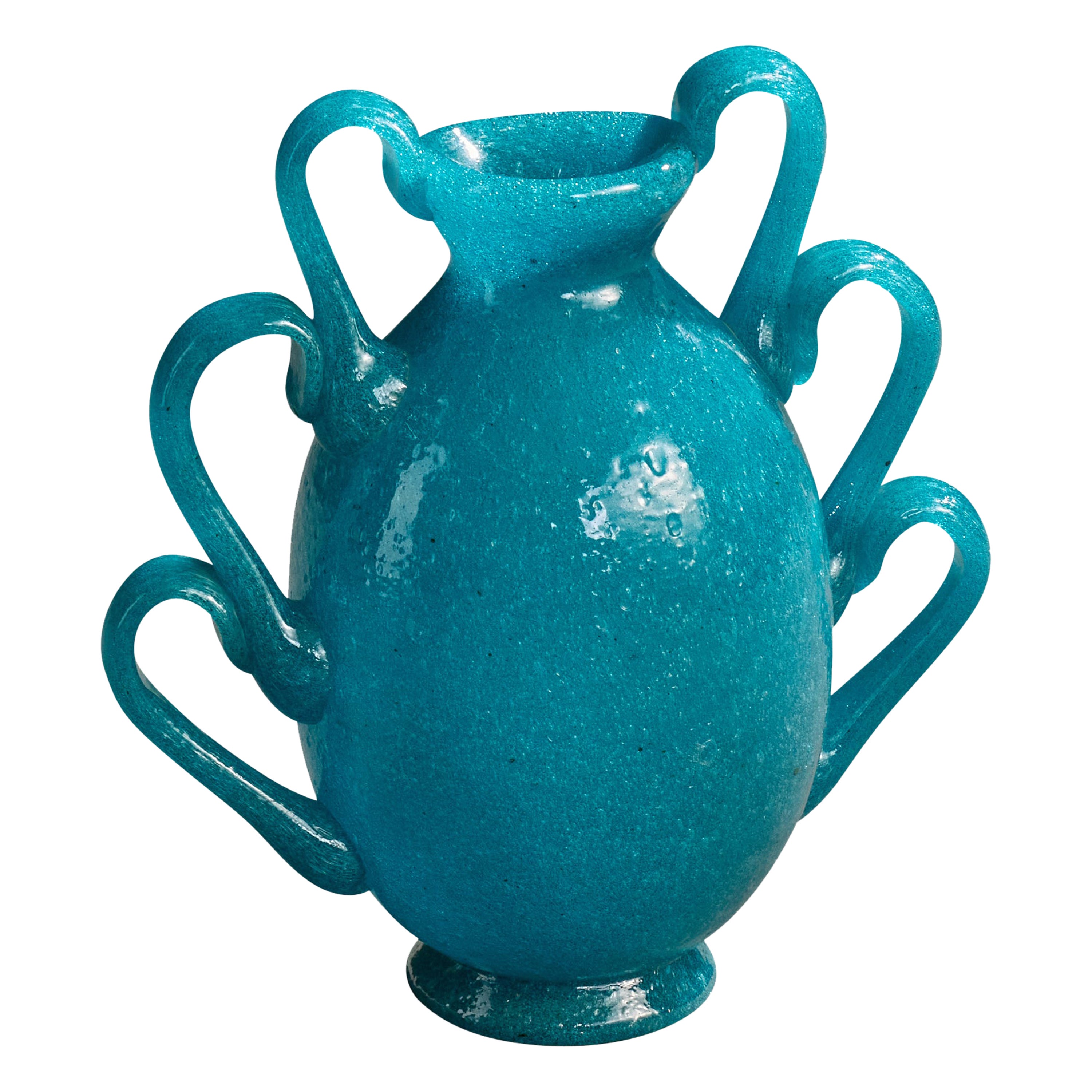 Italian Designer, Vase, Glass, Italy, 1940s