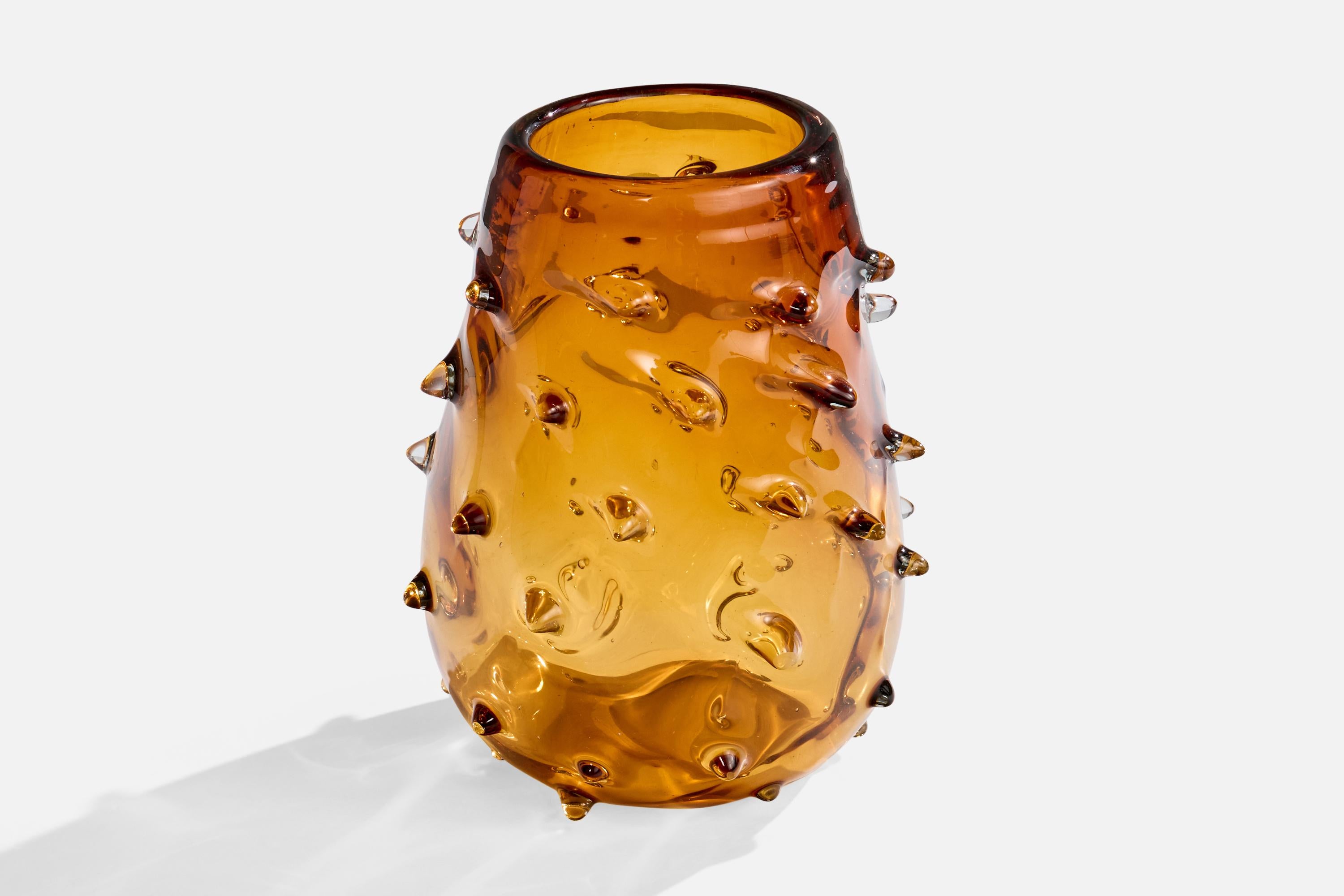 Mid-Century moderno Designer italiano, Vaso, Vetro, Italia, anni '1950 in vendita