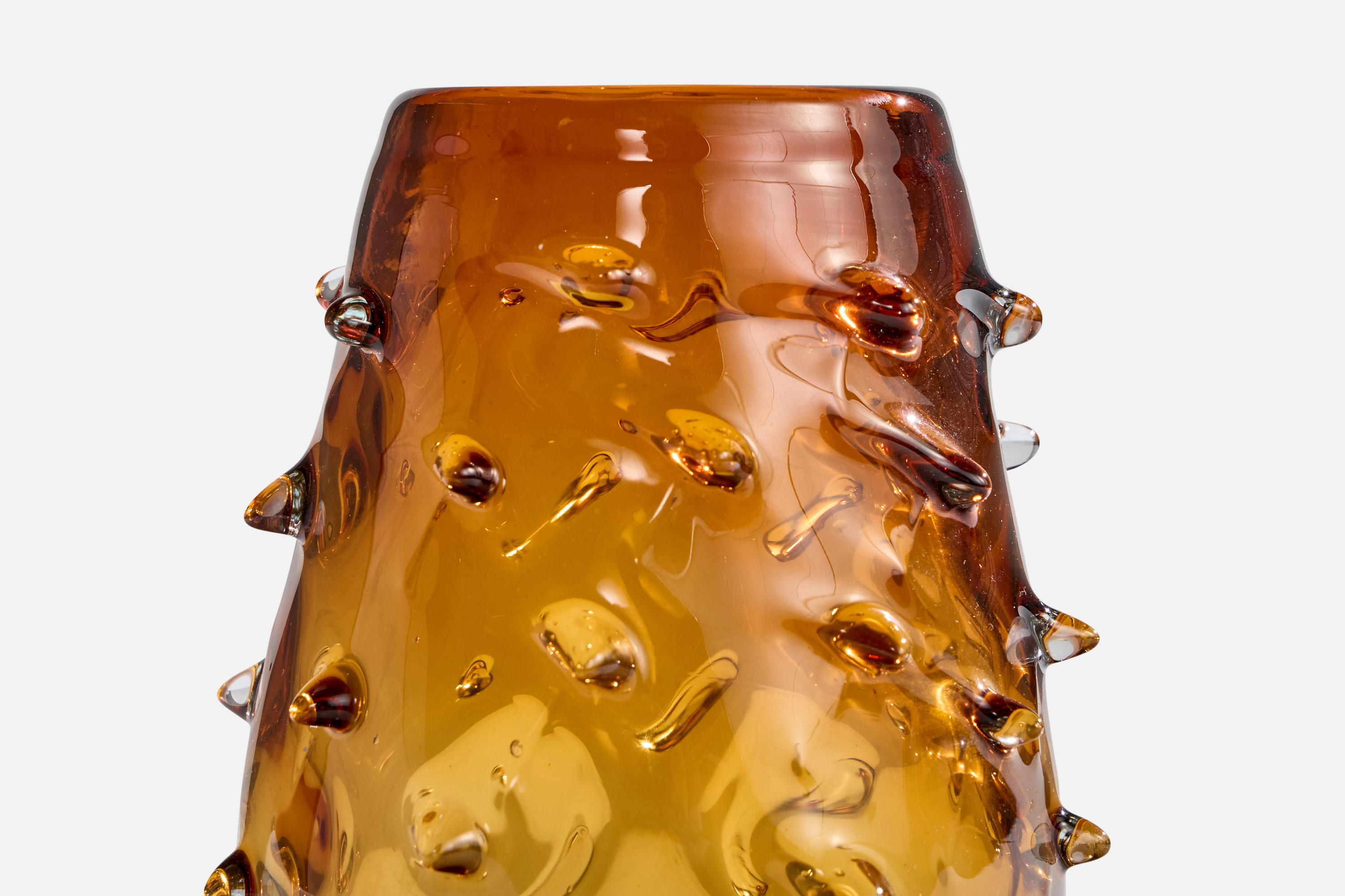Metà XX secolo Designer italiano, Vaso, Vetro, Italia, anni '1950 in vendita
