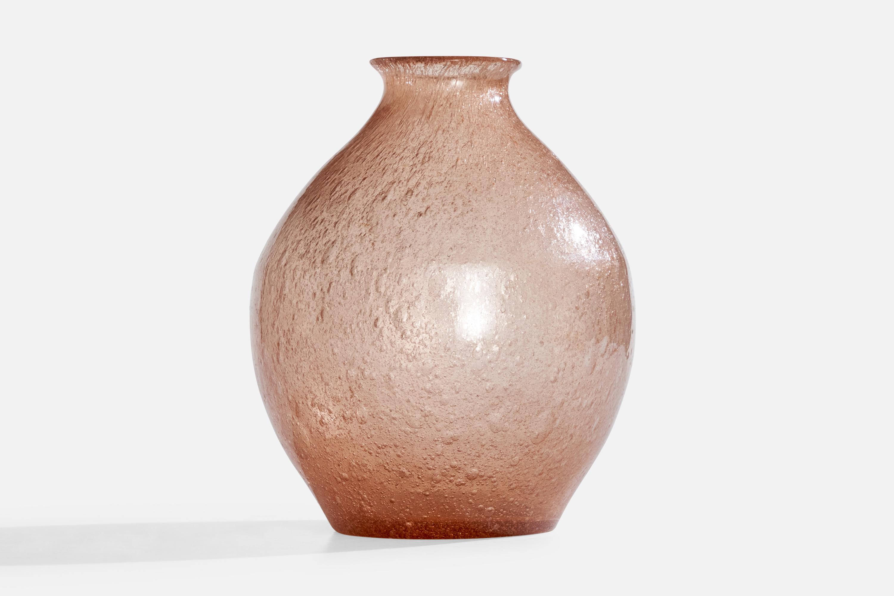 Scandinavo moderno Designer italiano, Vaso, Vetro di Murano, Italia, anni '40 in vendita