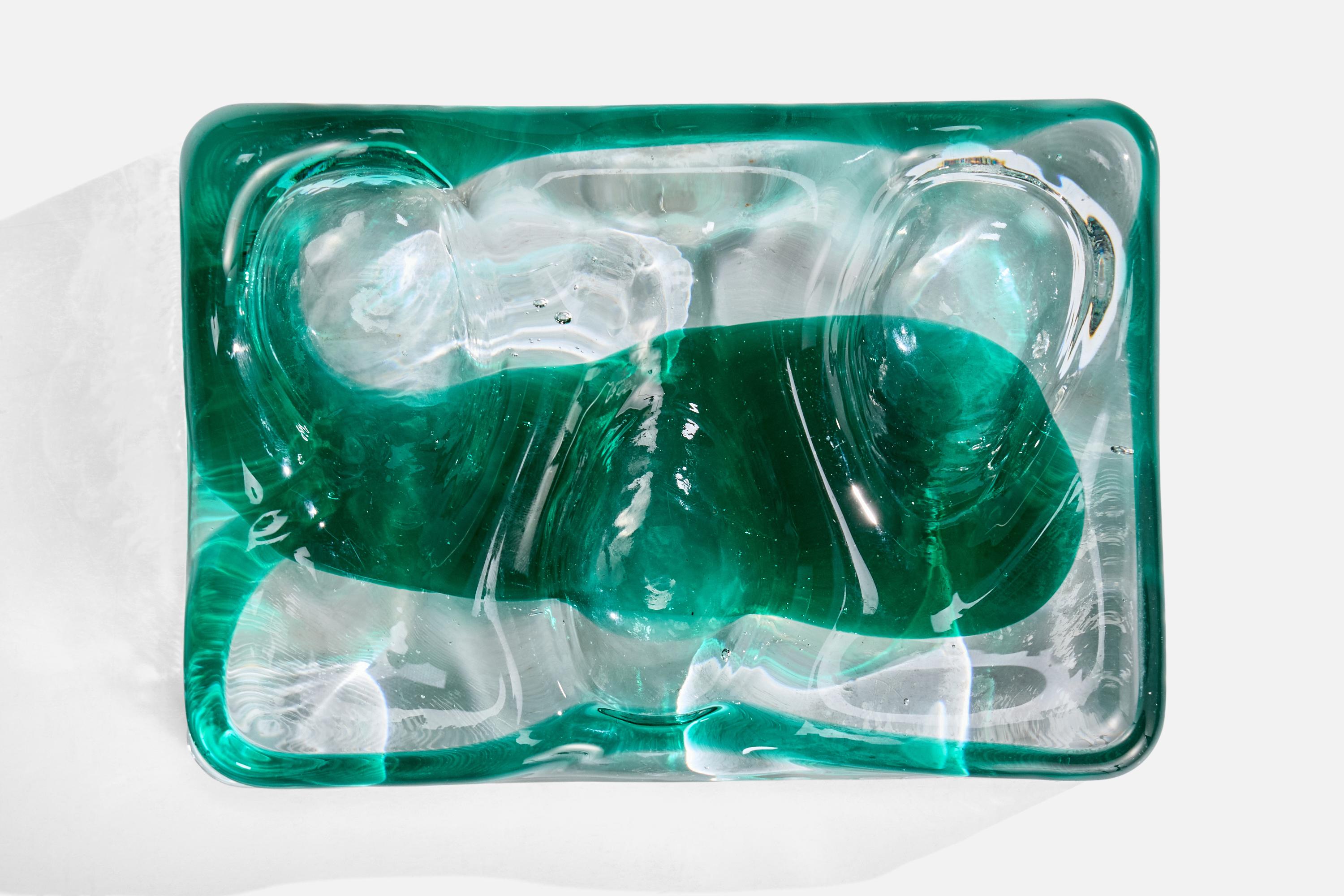Italian Designer, Vide Poche, Glass, Italy, 1970s In Good Condition For Sale In High Point, NC