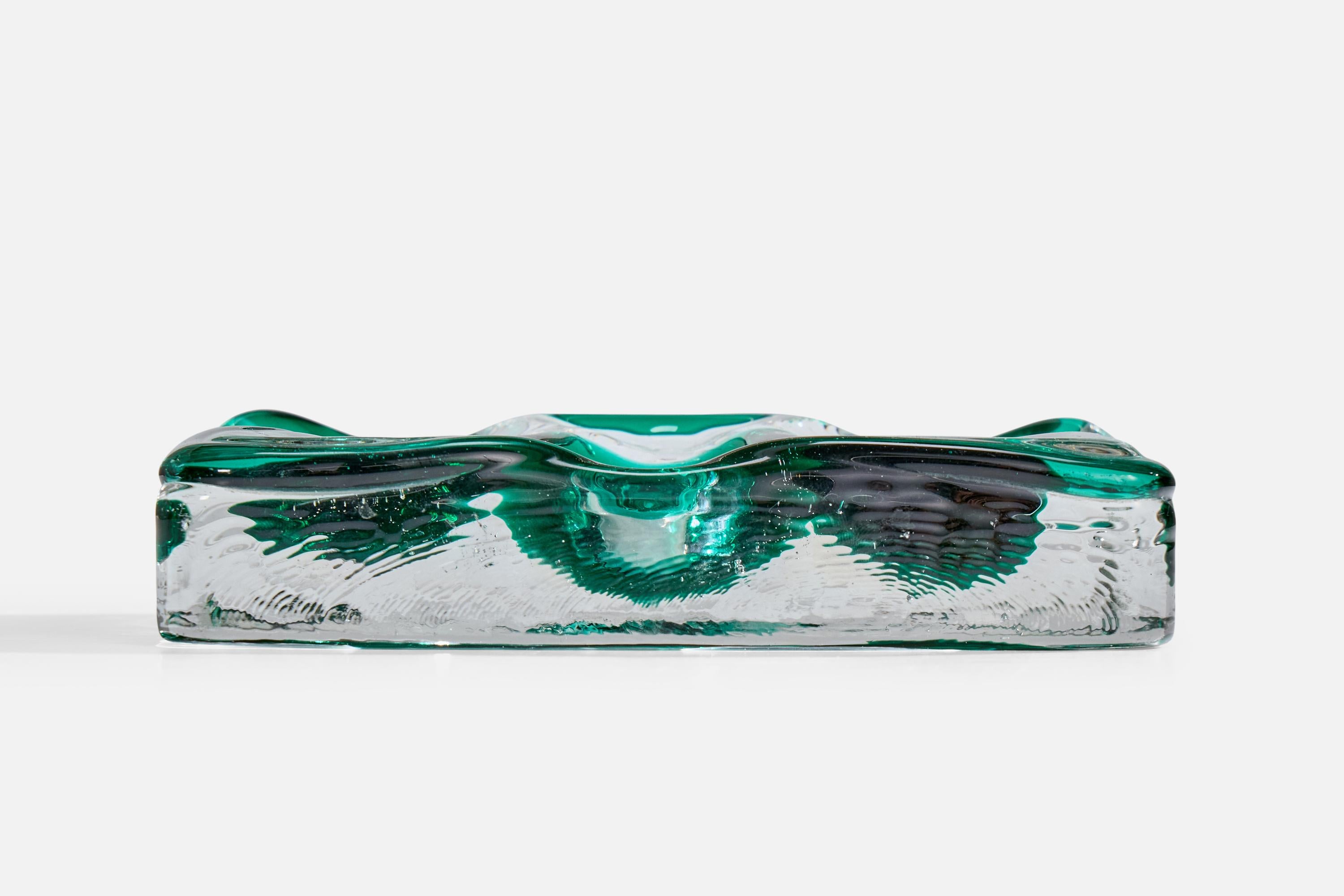 Late 20th Century Italian Designer, Vide Poche, Glass, Italy, 1970s For Sale