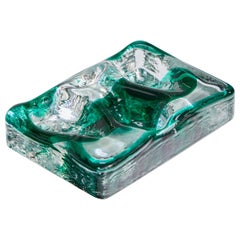 Italienische Designerin, Ablageschale, Glas, Italien, 1970er Jahre
