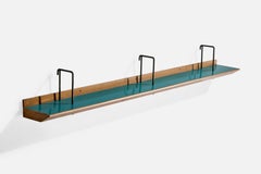 Italian Designer, Wall Console, Walnut, Formica, Iron, Italy, 1950s