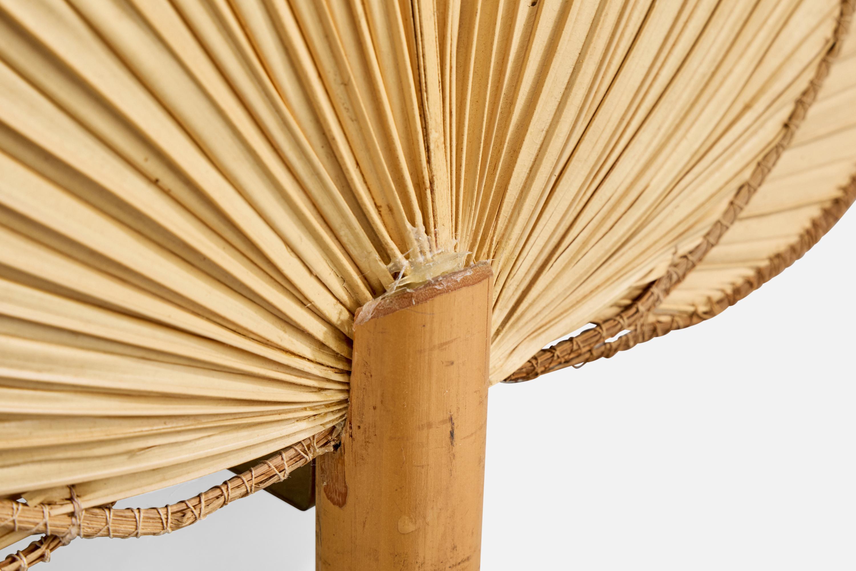 Italian Designer, Wall Light, Bamboo, Paper, Italy, 1970s For Sale 5