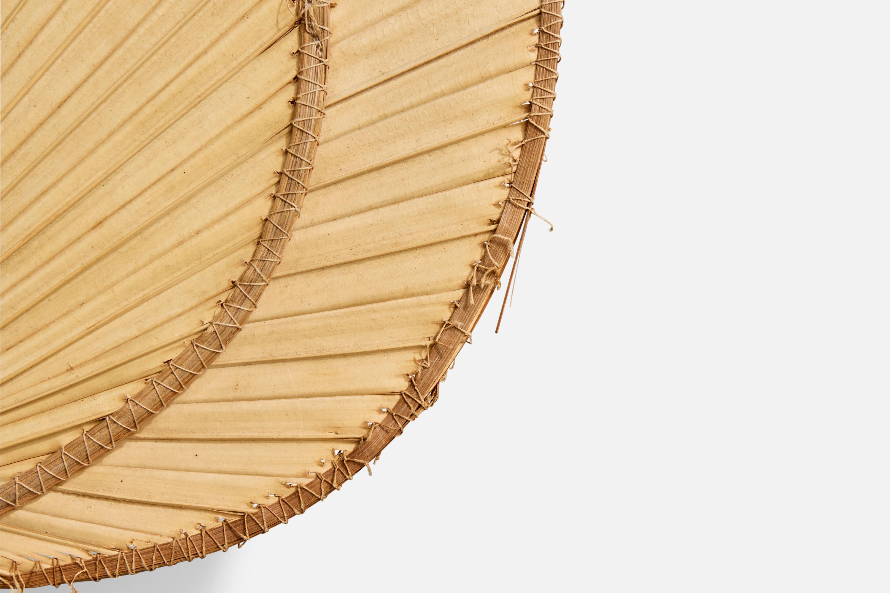 Italian Designer, Wall Light, Bamboo, Paper, Italy, 1970s For Sale 2