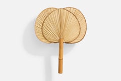 Italian Designer, Wall Light, Bamboo, Paper, Italy, 1970s