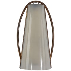 Italian Designer, Wall Light, Brass, Acrylic, Italy, 1940s