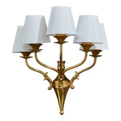 Diseñador italiano, Aplique, Latón, Tejido, Italia, Década de 1940