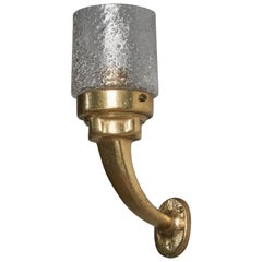 Italian Designer, Wall Light, Brass, Glass, Italy, 1930s