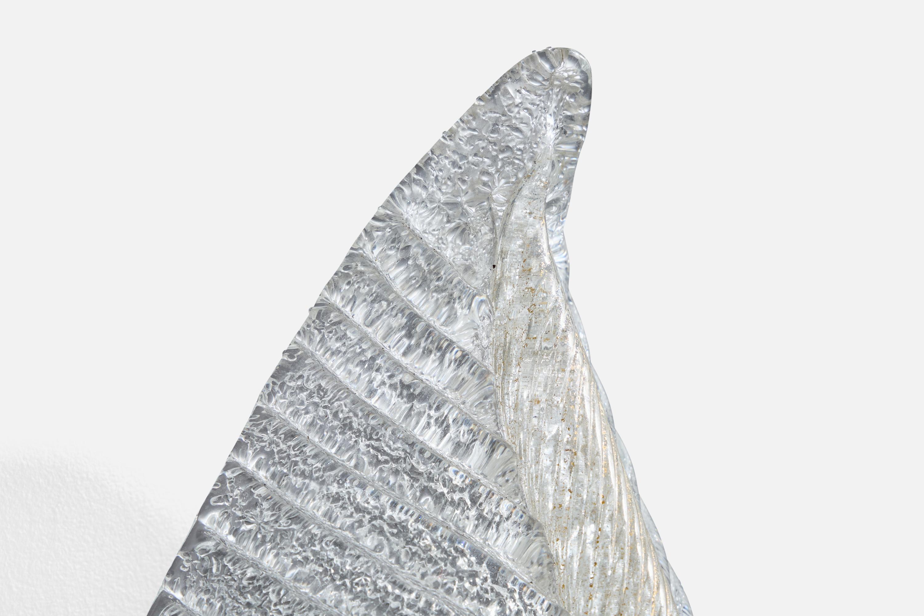 Italian Designer, Wall Light, Brass, Glass, Italy, 1940s For Sale 4