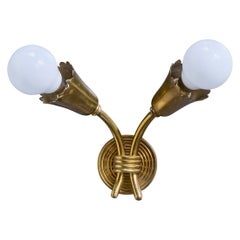 Diseñador italiano, Aplique, Latón, Italia, Década de 1940