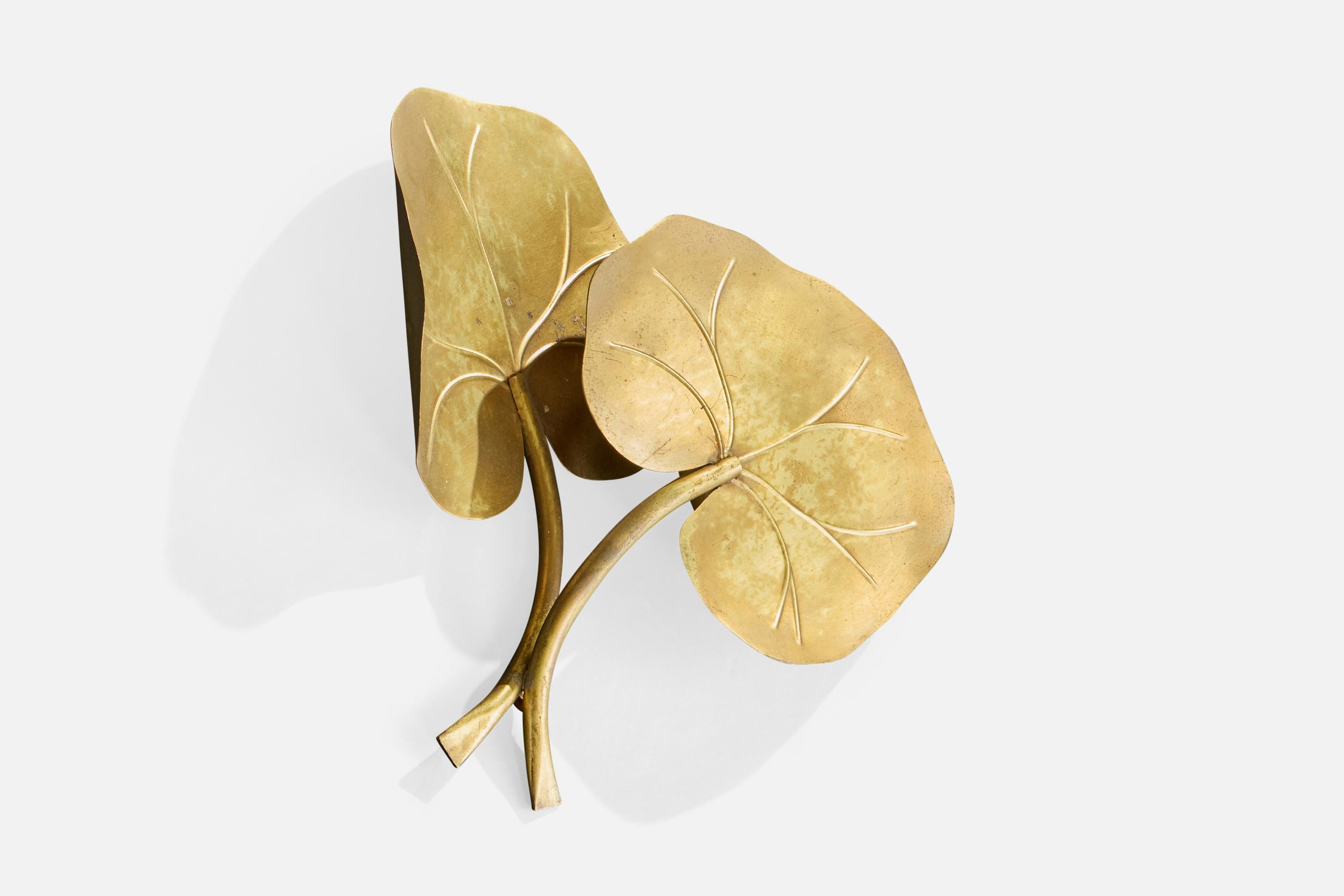 Mid-Century moderno Designer italiano, Applique, Ottone, Italia, anni '1970 in vendita