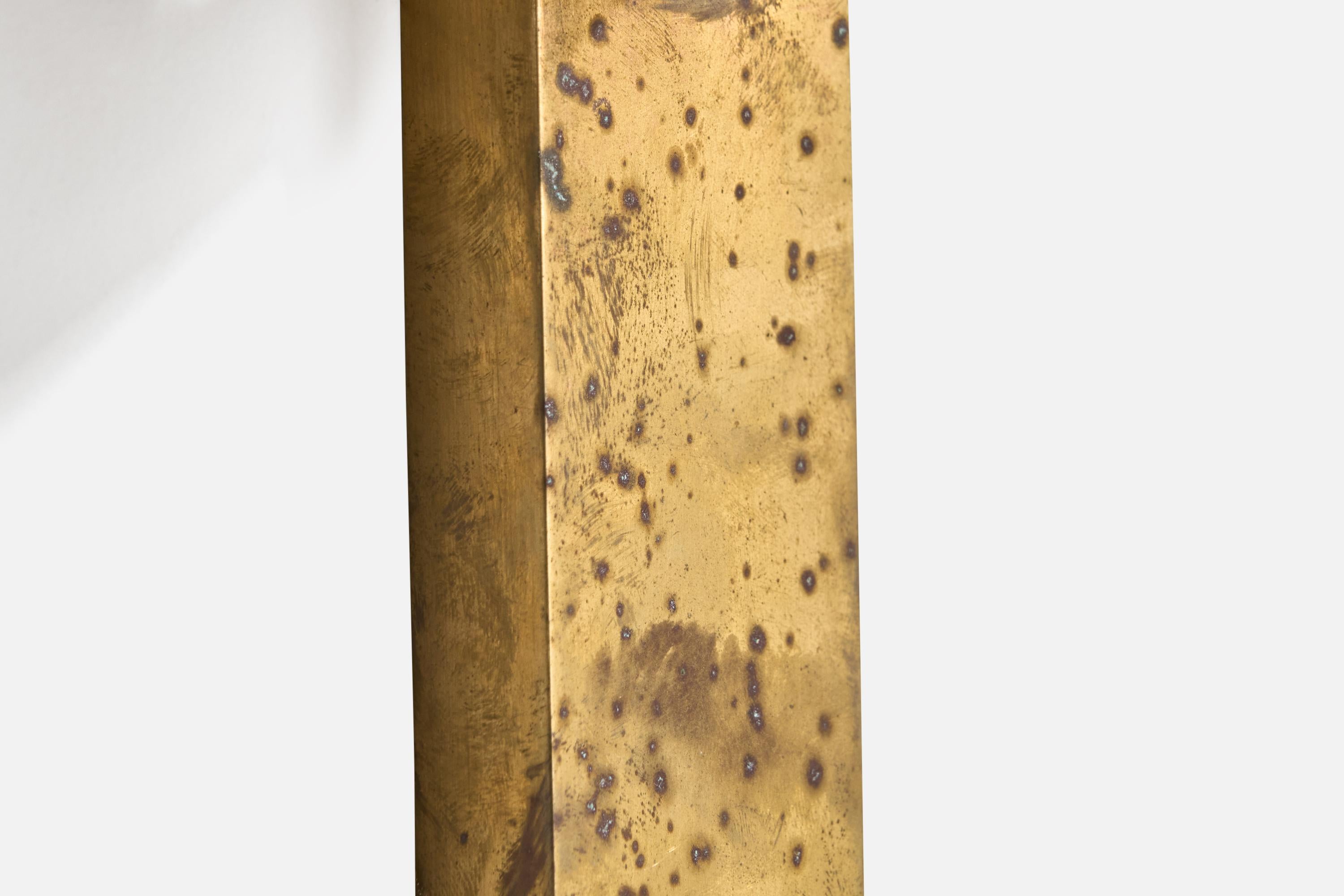 Italian Designer, Wall Light, Brass, Rattan, Italy, 1930s For Sale 5