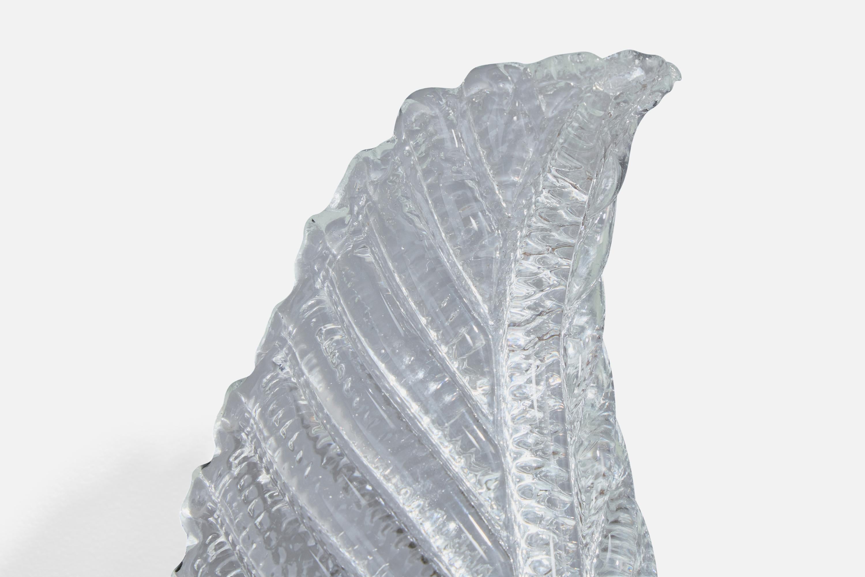 Diseñador italiano, Aplique, Vidrio, Latón, Italia, Década de 1940 en venta 2