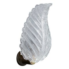 Diseñador italiano, Aplique, Vidrio, Latón, Italia, Década de 1940