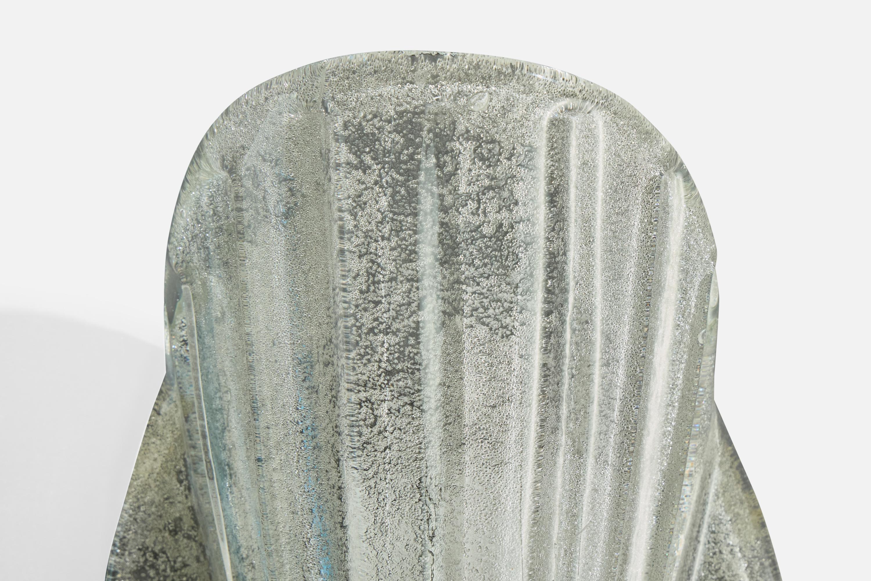 Milieu du XXe siècle Designer italien, applique murale, verre, laiton, Italie, années 1960 en vente