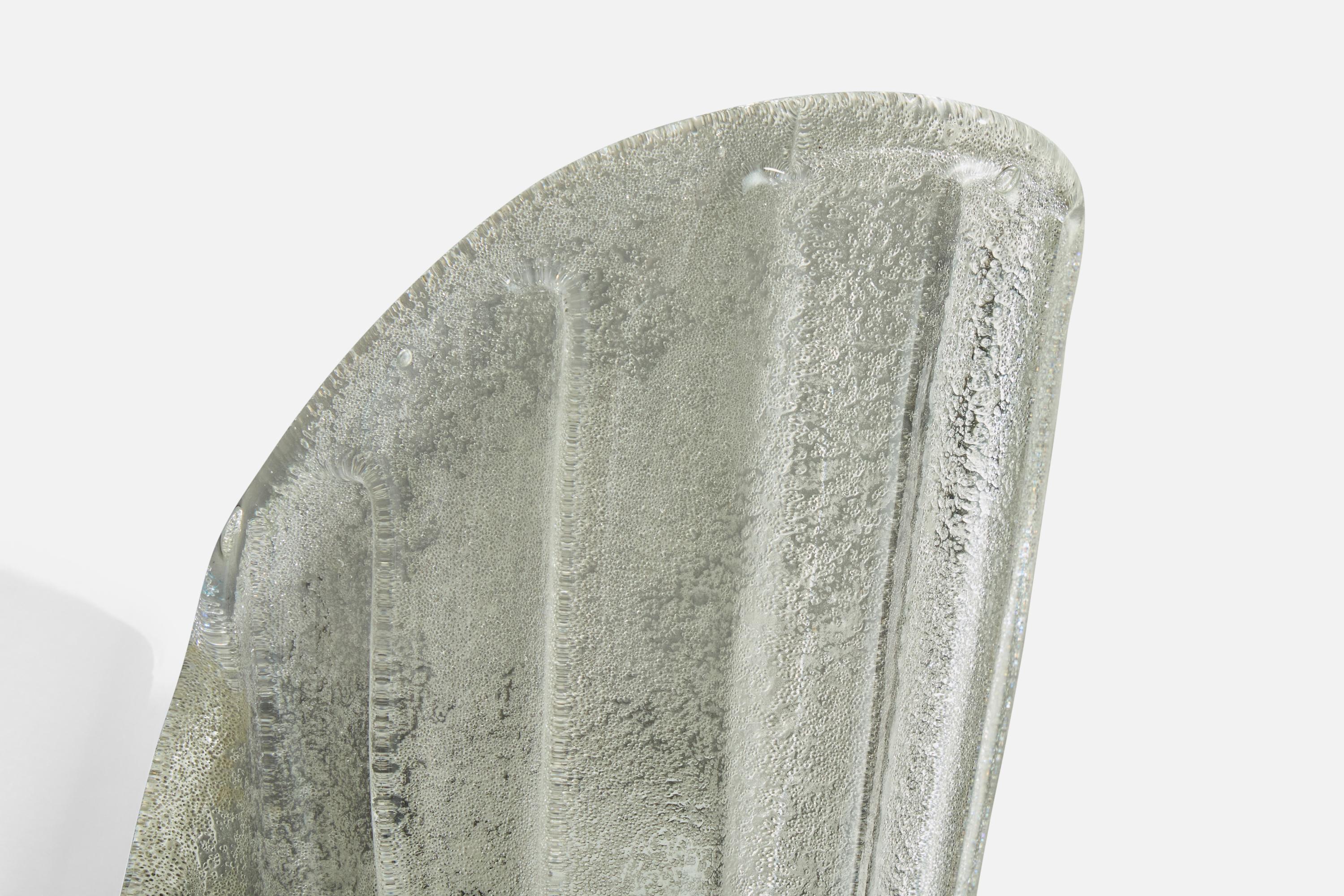 Laiton Designer italien, applique murale, verre, laiton, Italie, années 1960 en vente