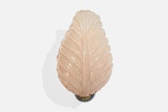 Italian Designer, Wall Light, Glass, Metal, Italy, 1940s