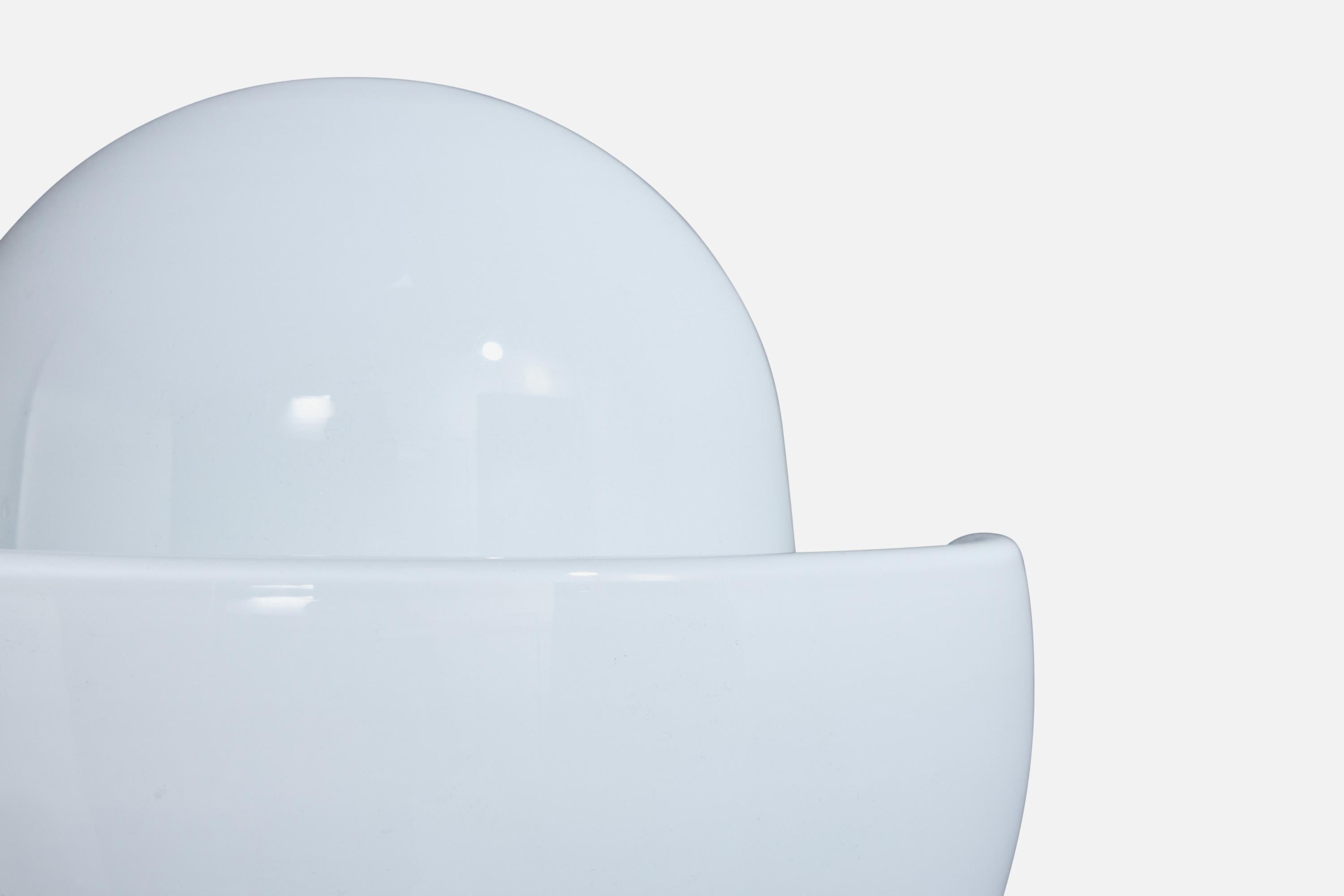 Italienischer Designer, Wandleuchte, Glas, Metall, Italien, 1960er Jahre im Angebot 2