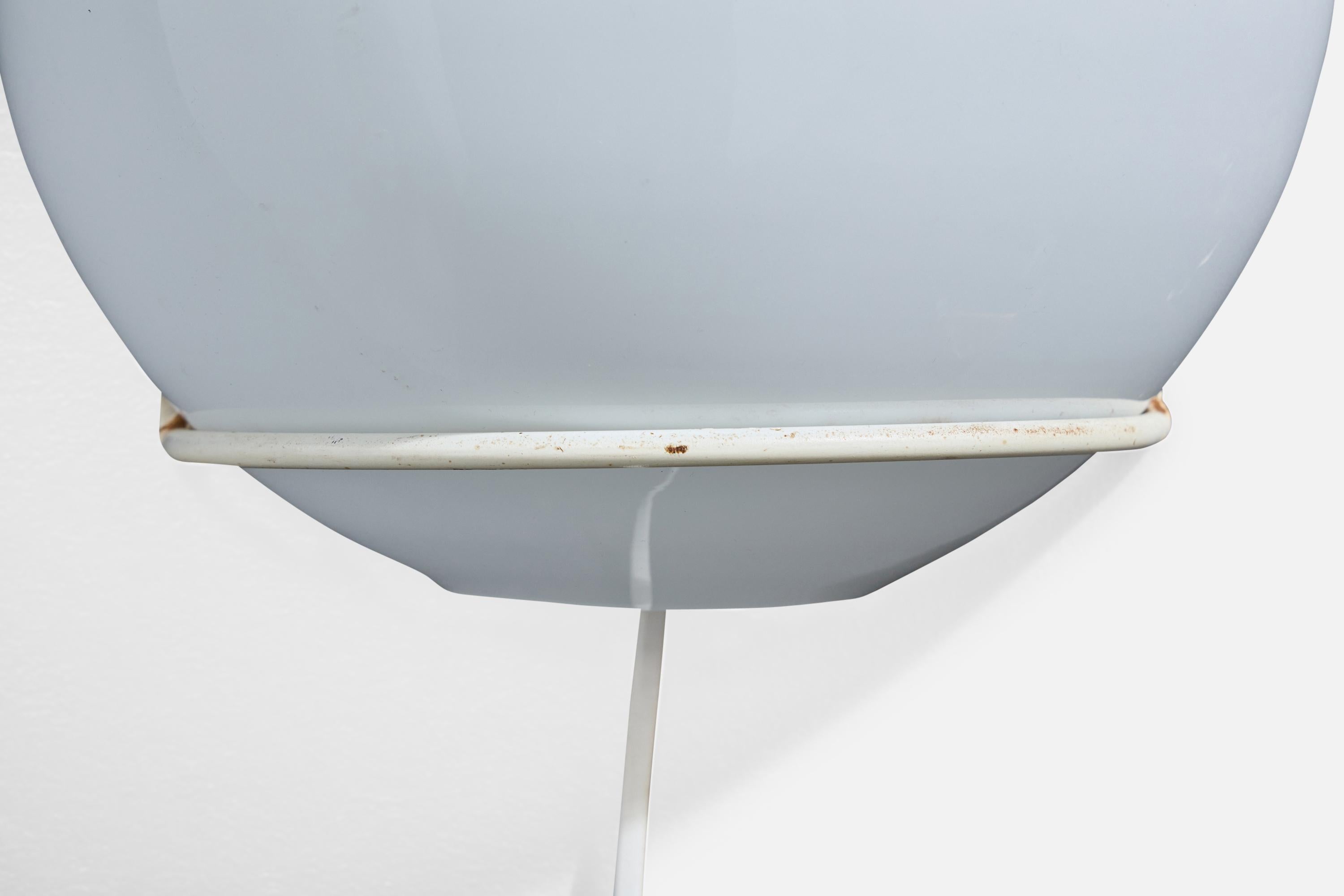 Italienischer Designer, Wandleuchte, Glas, Metall, Italien, 1960er Jahre im Angebot 3