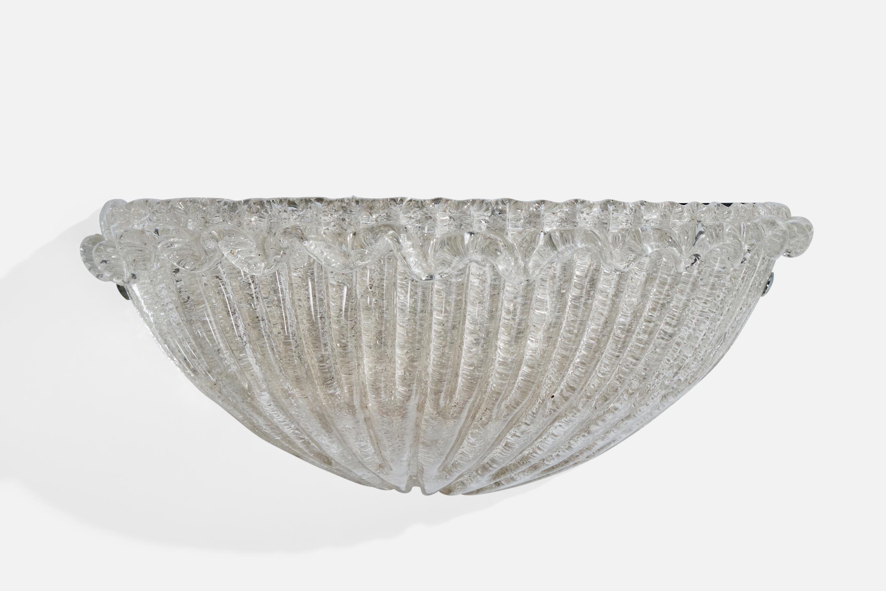 Mid-Century moderno Designer italiano, applique, vetro, metallo, Italia, anni '1980 in vendita