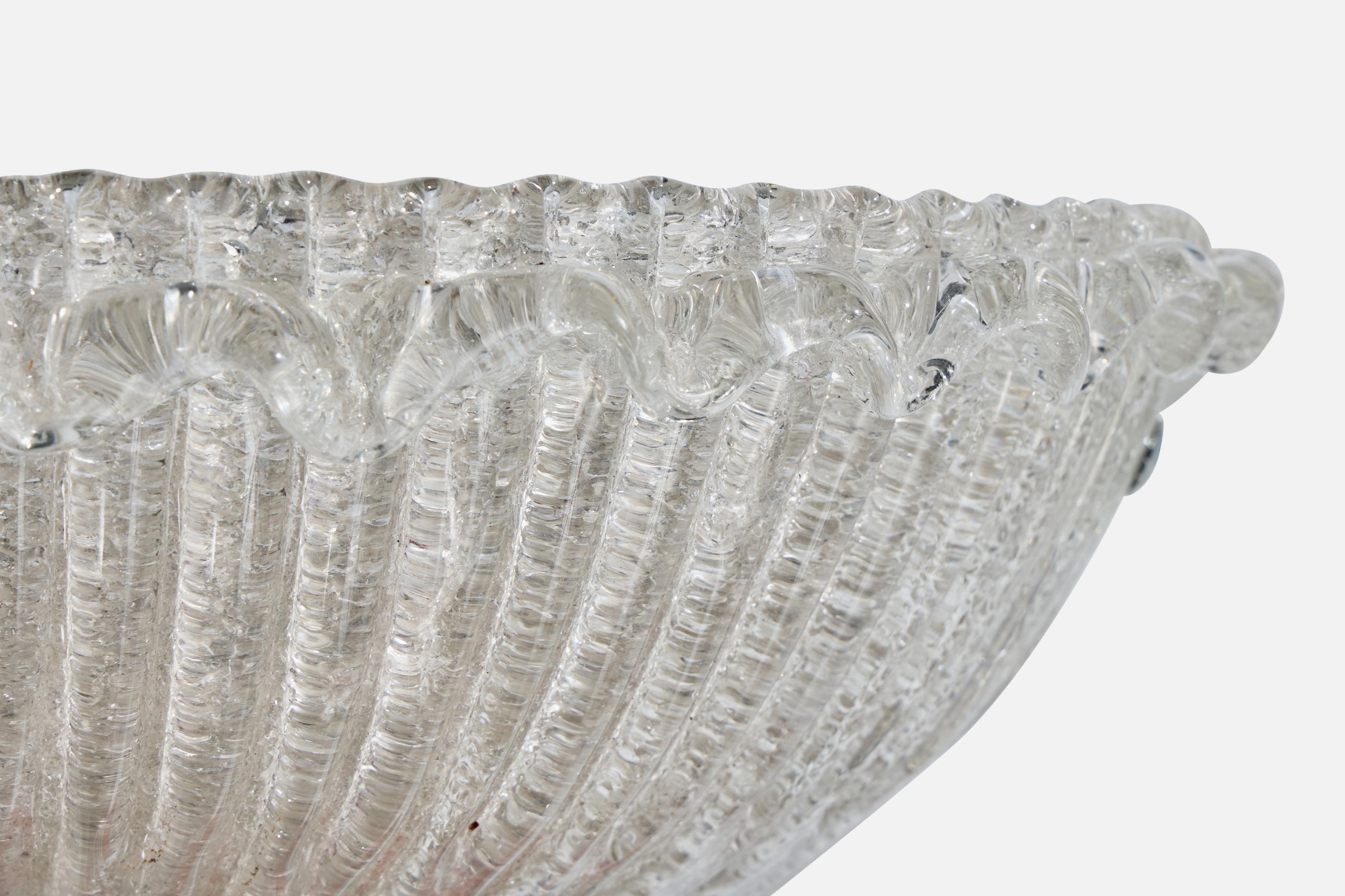 Fine XX secolo Designer italiano, applique, vetro, metallo, Italia, anni '1980 in vendita