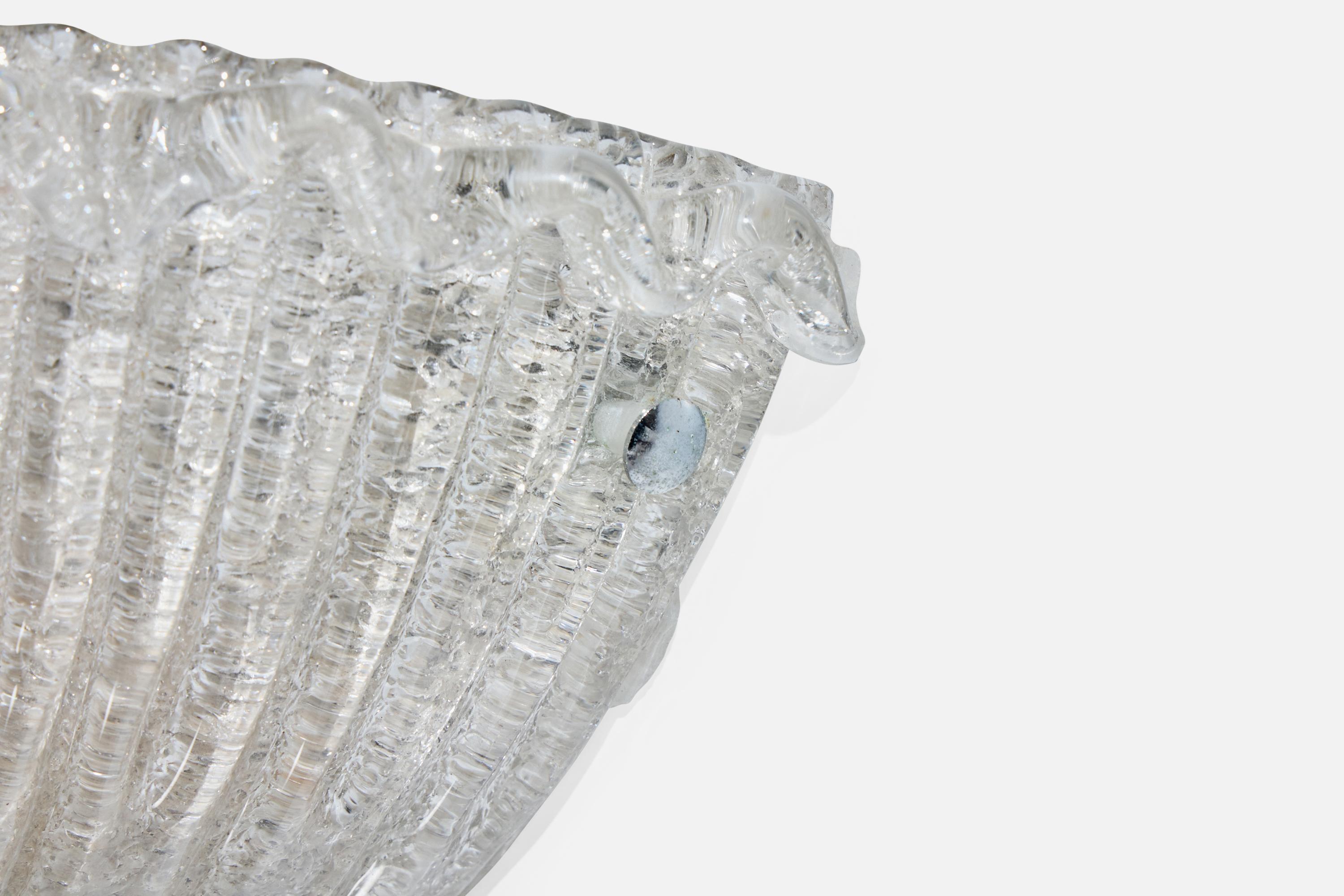 Metallo Designer italiano, applique, vetro, metallo, Italia, anni '1980 in vendita