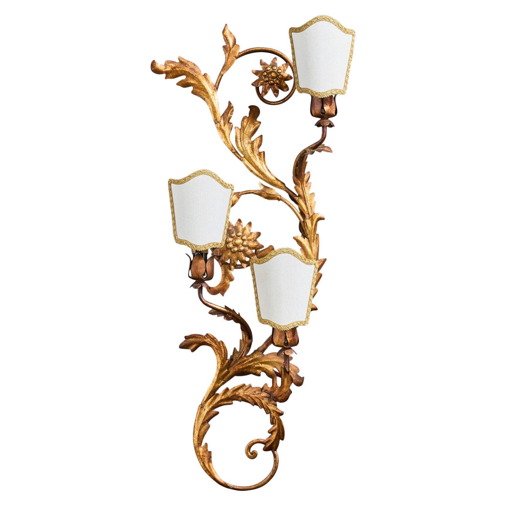 Designer italiano, applique, metallo, tessuto, Italia, anni 
40