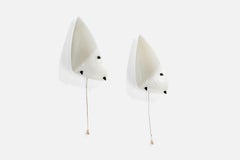 Italian Designer, Wall Lights, Acrylic, Metal, Italy, 1960s