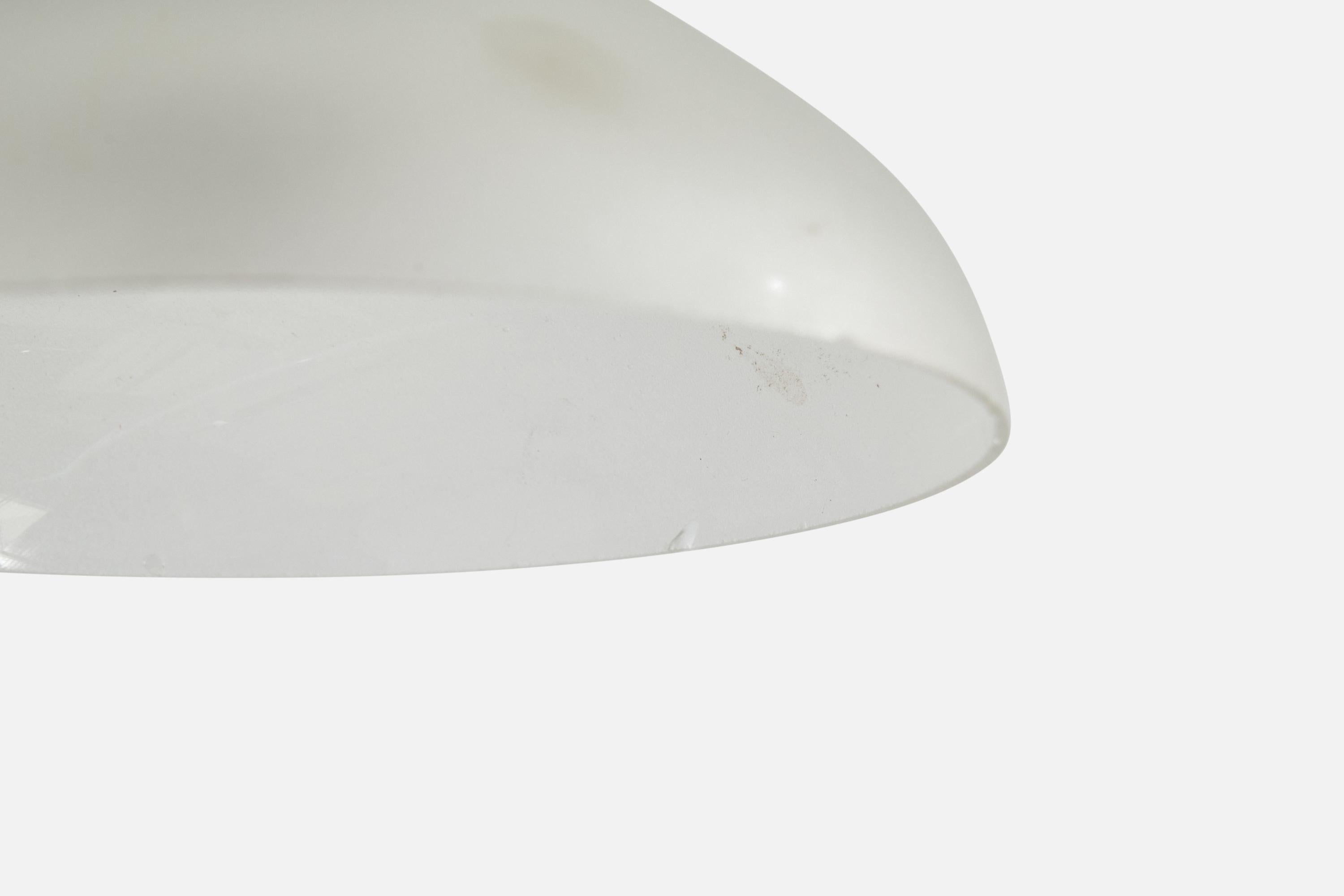 Italian Designer, Wall Lights, Brass, Glass, Italy, 1930s For Sale 6