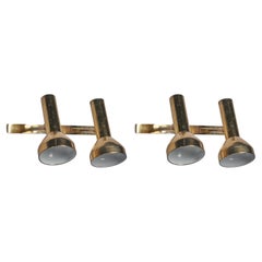 Italian Designer, Wall Lights, Brass, Italy, 1960s