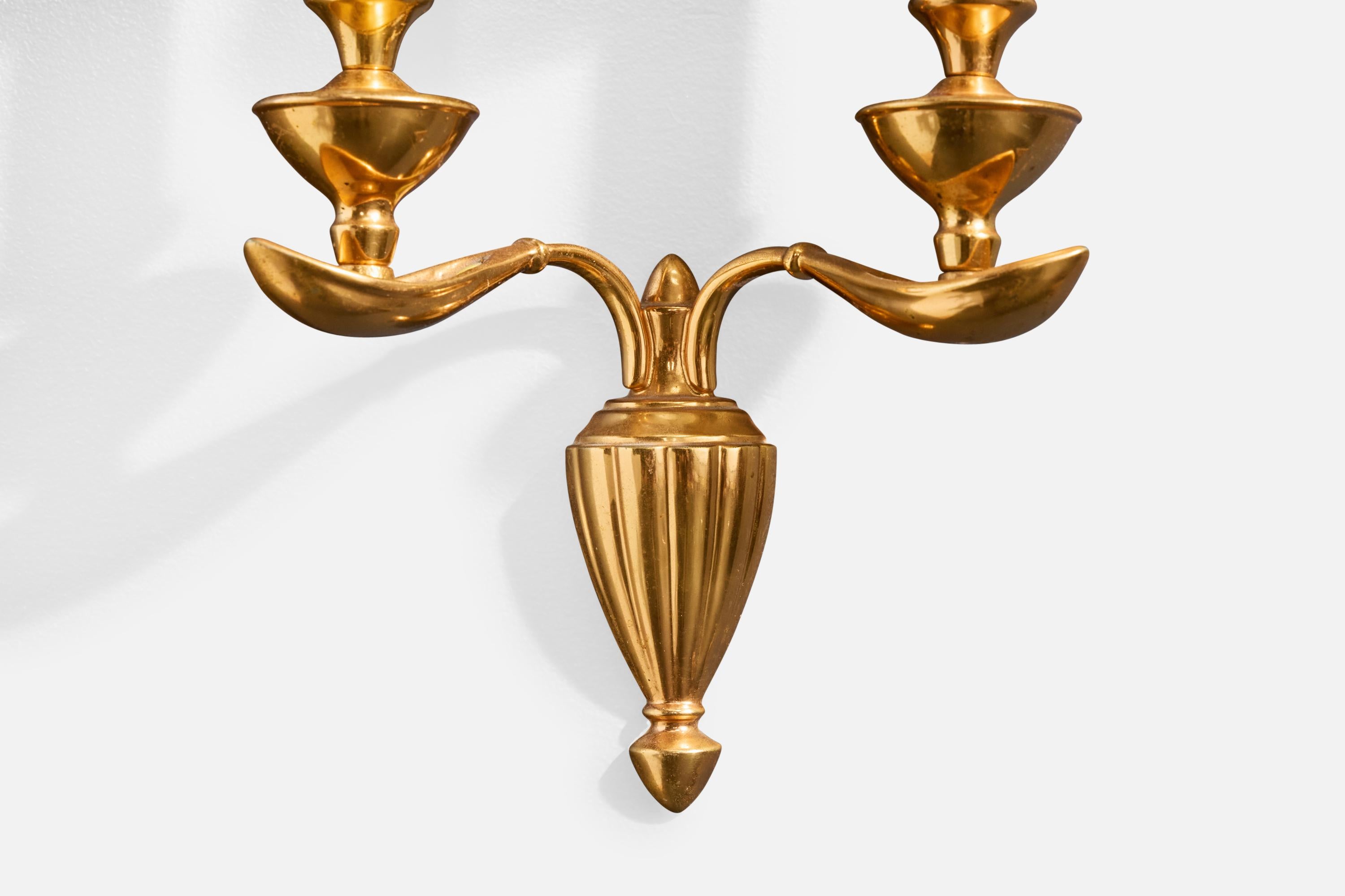 Diseñador italiano, Apliques, Latón, Metal, Tela, Italia, Años 50 mediados del siglo XX en venta