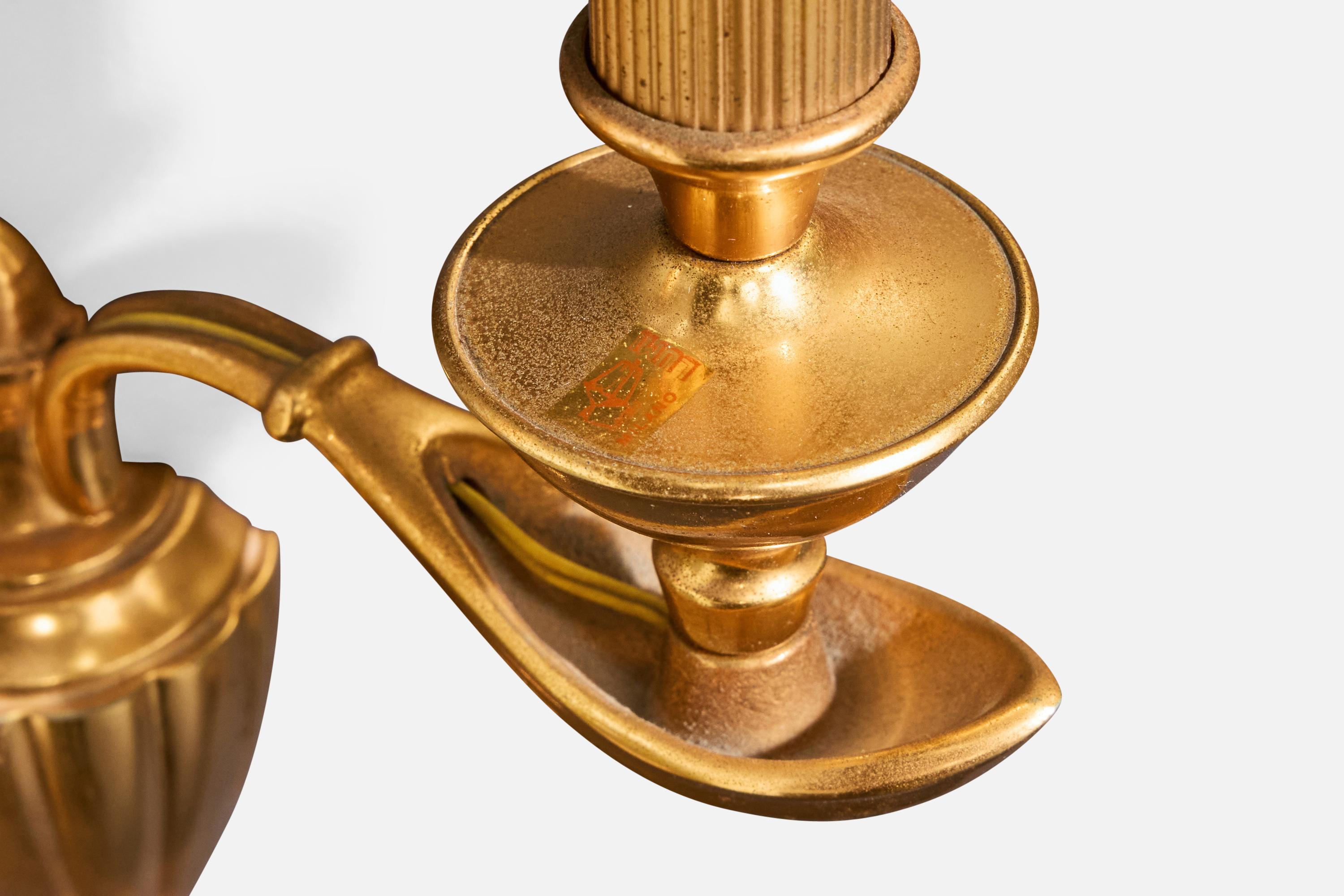 Diseñador italiano, Apliques, Latón, Metal, Tela, Italia, Años 50 en venta 2