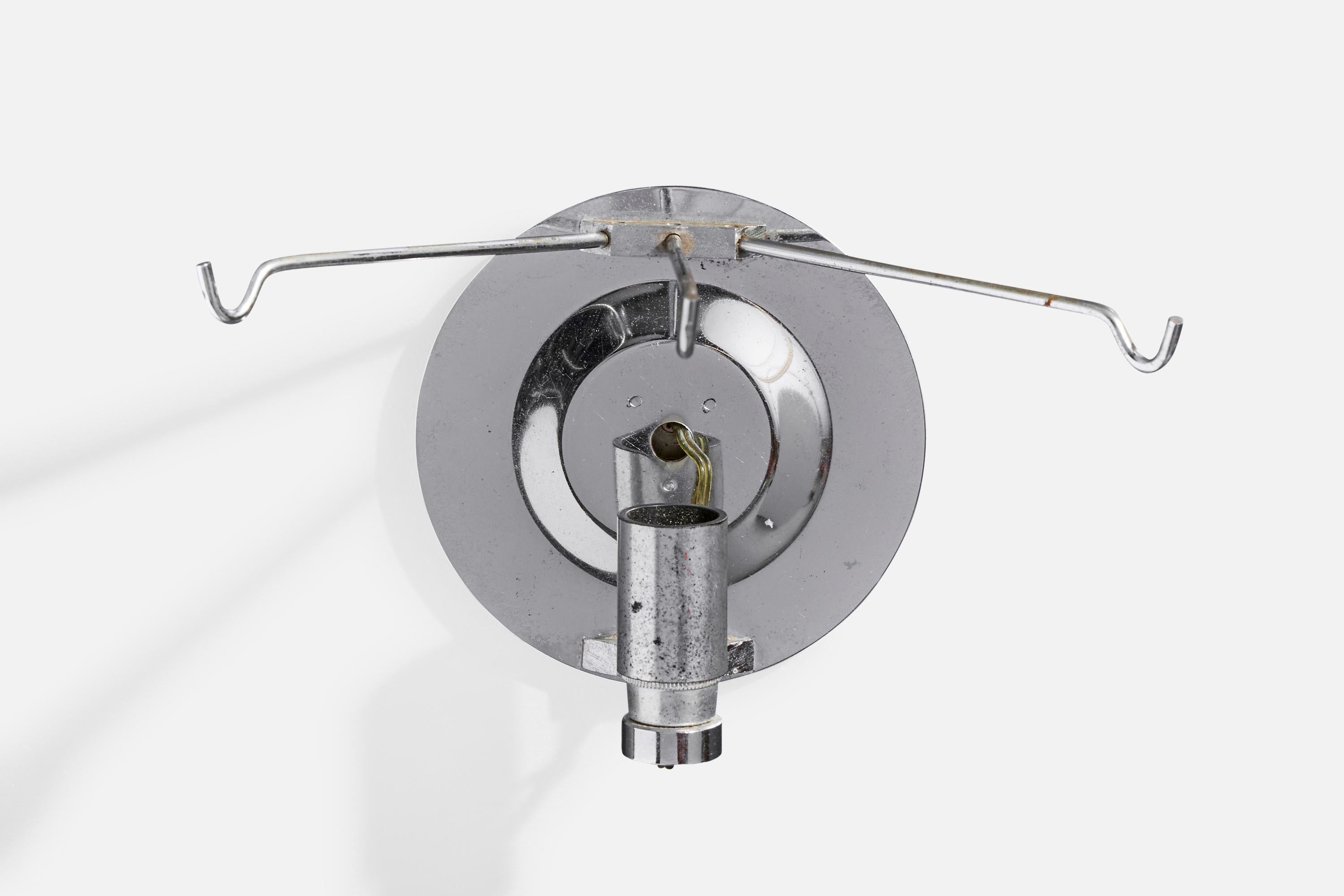 Italian Designer, Wall Lights, Chrome, Resin, Italy, 1960s For Sale 3