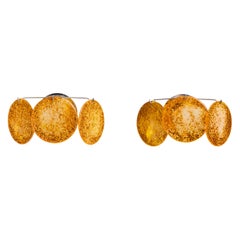 Diseñador italiano, Apliques, Cromo, Resina, Italia, Años 60