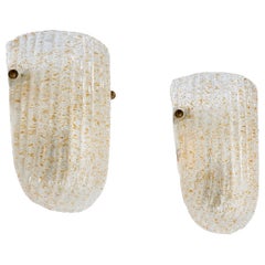 Designer italiano, applique, vetro, ottone, Italia, anni '1970