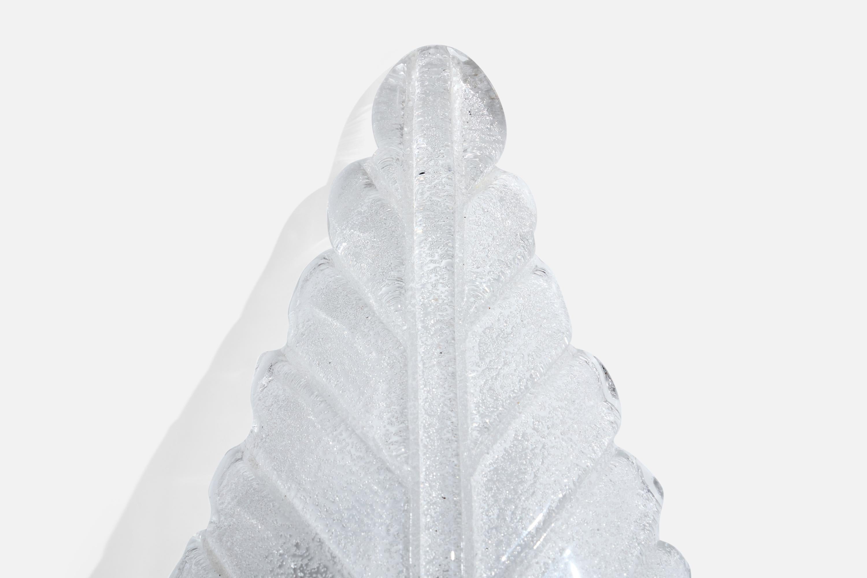 Italian Designer, Wall Lights, Glass, Italy, 1950s en venta 1