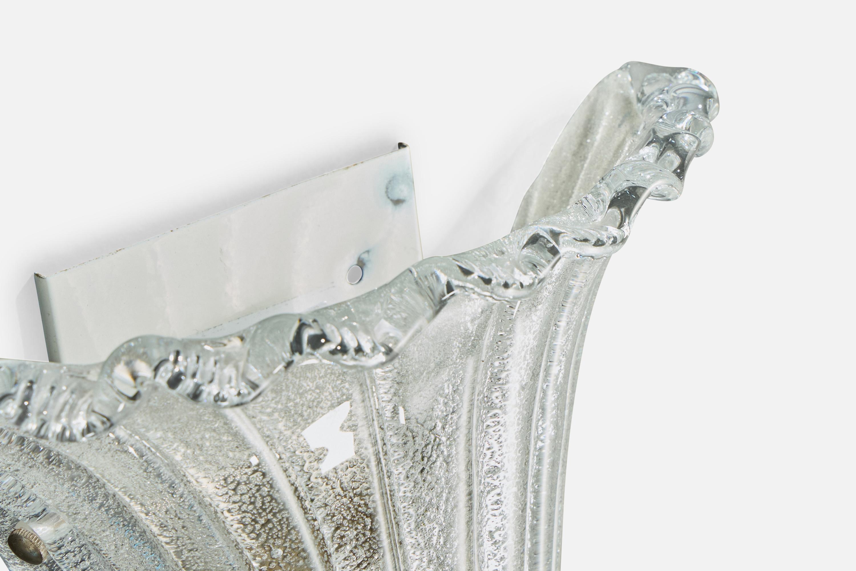 Designer italien, appliques, verre, métal, Italie, années 2000 2