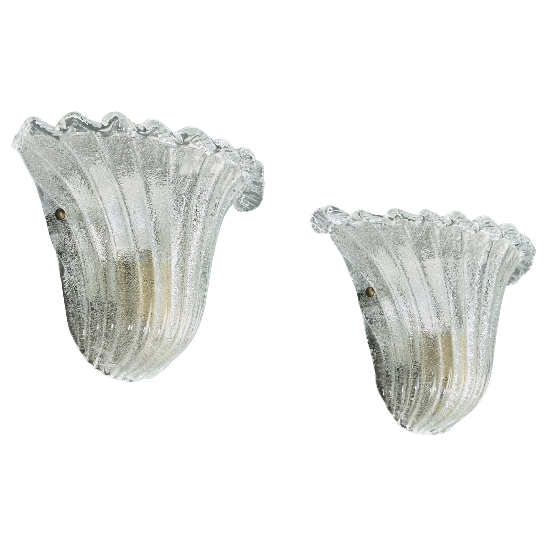 Italian Designer, Wall Lights, Glass, Metal, Italy, 2000s