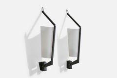 Italian Designer, Wall Lights, Metal, Acrylic, Italy, 1950s