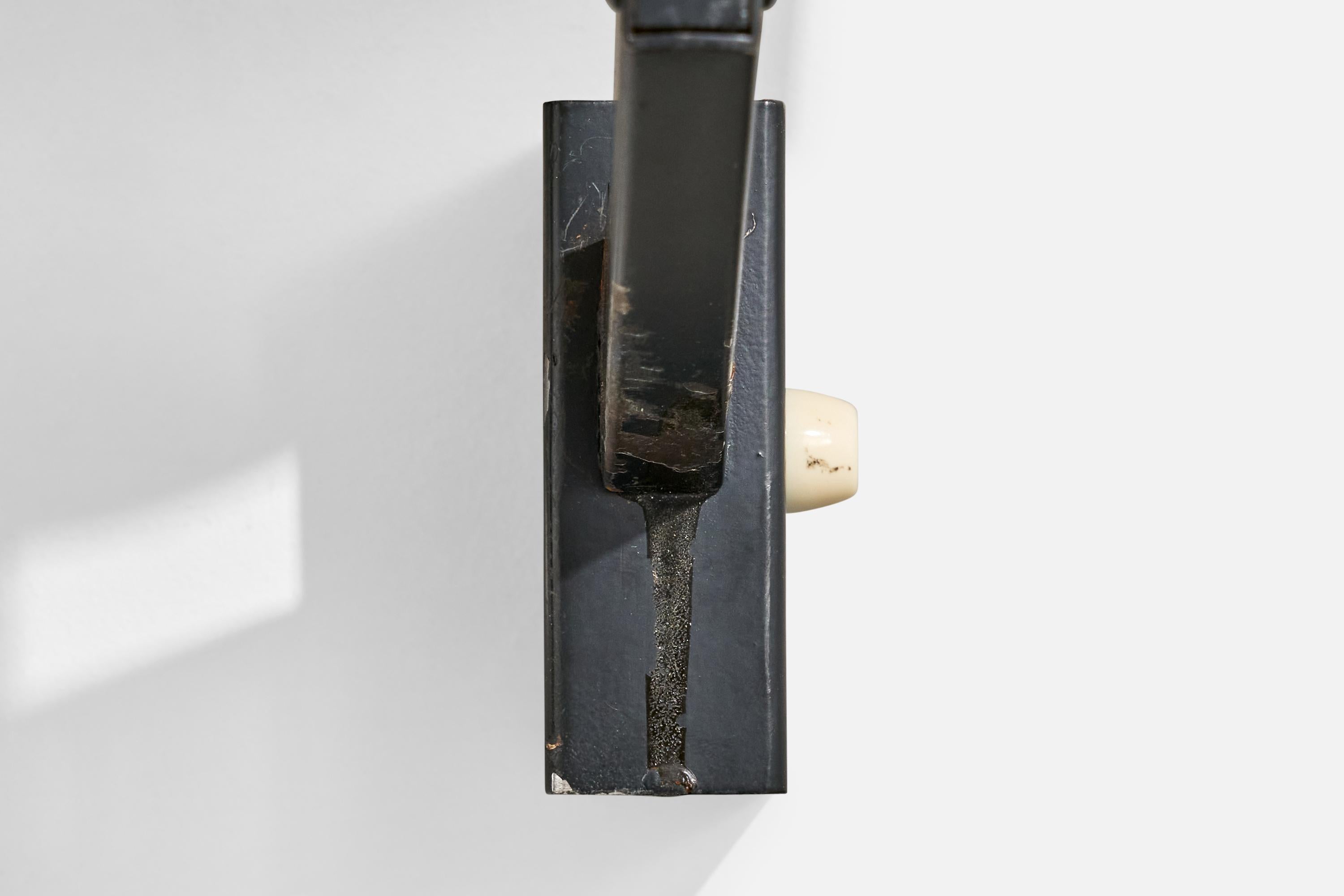 Diseñador italiano, Apliques, Metal, Acrílico, Italia, Años 1950 Italiano