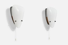 Italian Designer, Wall Lights, Metal, Acrylic, Italy, 1960s