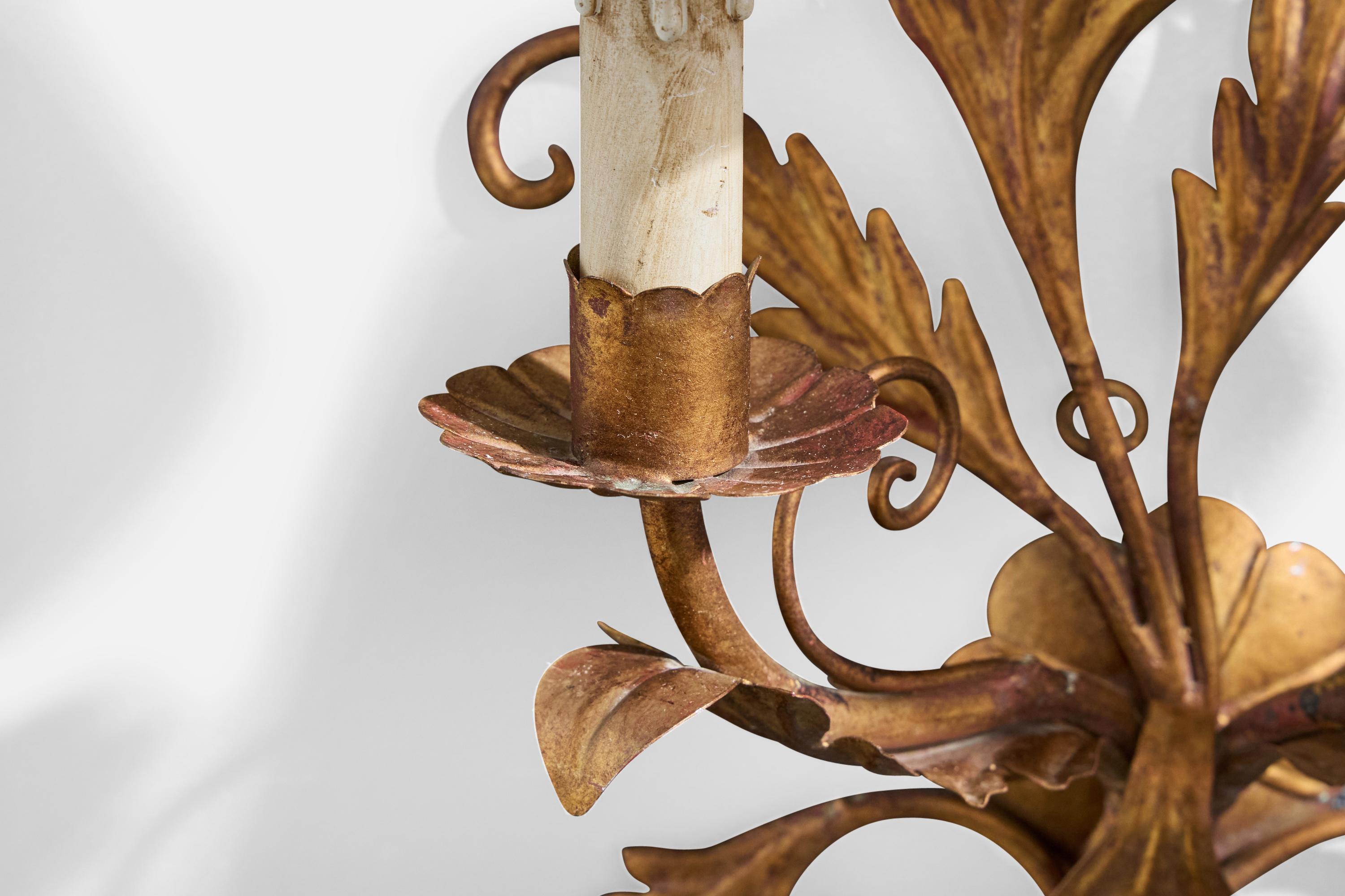 Diseñador italiano, Apliques, Metal, Tela, Italia, Década de 1940 en venta 7